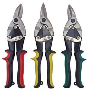 A set of tin snips makes cutting duct work easy