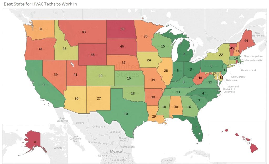 Best State For Hvac Techs 